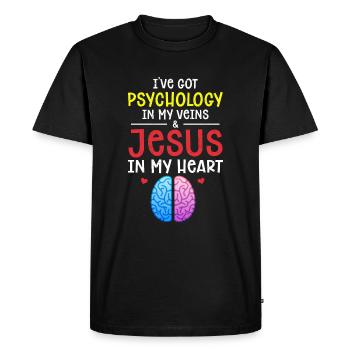 Psychologie - T-shirt Premium bio Homme - noir - Devant - Nico (187cm)