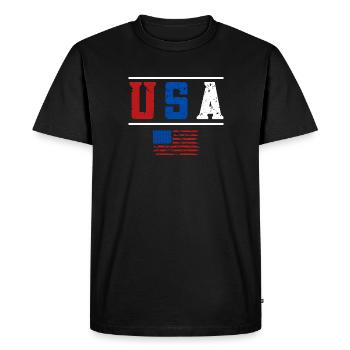 United States - Men's Premium Organic T-Shirt - black - Front - Nico (187cm)