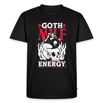 Goth Mom Energy Squelette gothique foncé - T-shirt Premium bio Homme - noir - Devant - Nico (187cm)