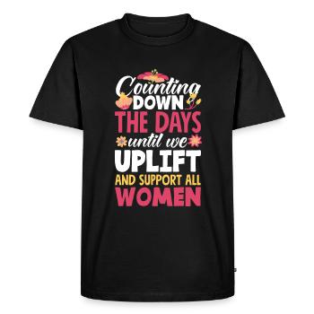Counting down the days until we uplift and - Men's Premium Organic T-Shirt - black - Front - Nico (187cm)