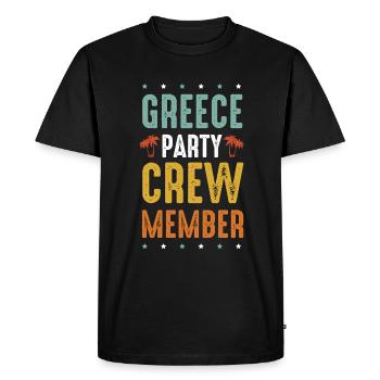 Greece Party Crew - Men's Premium Organic T-Shirt - black - Front - Nico (187cm)