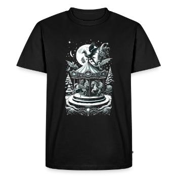 Mythique vacances Carrousel Créature fantastique - T-shirt Premium bio Homme - noir - Devant - Nico (187cm)