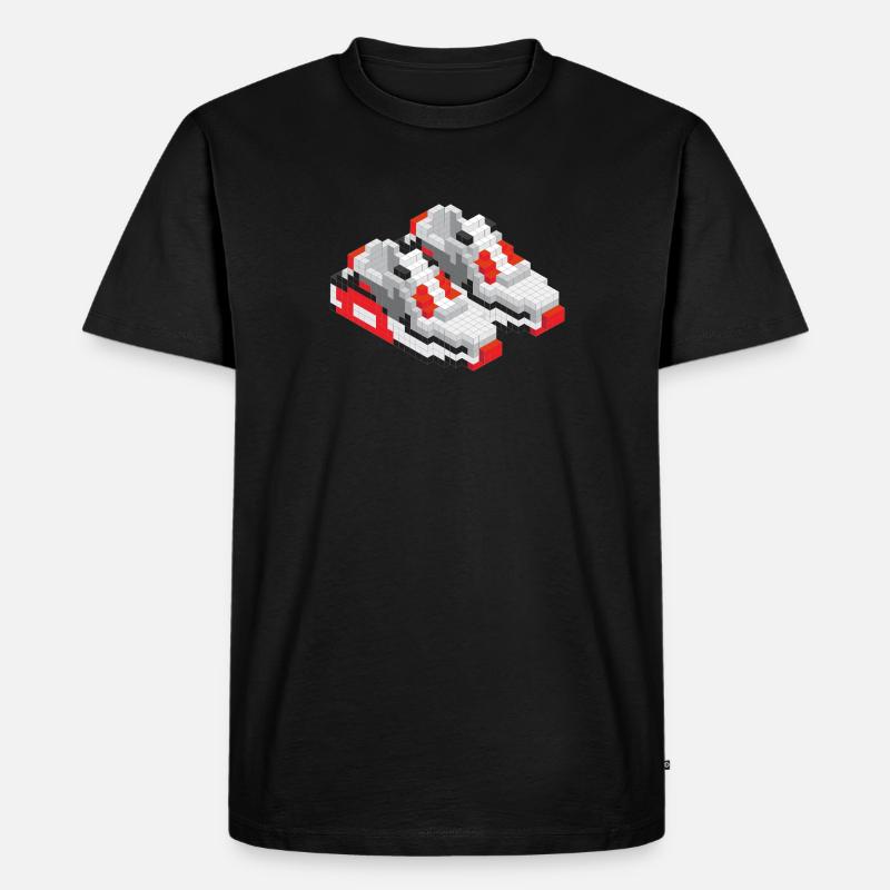 PIXEL AIR MAX - Männer Premium Bio T-Shirt - Schwarz