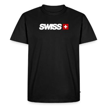 Suisse - T-shirt Premium bio Homme - noir - Devant - Nico (187cm)