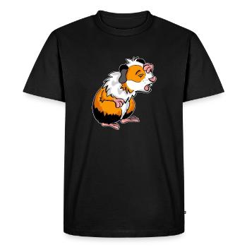 Bande dessinée de cochon d'Inde - T-shirt Premium bio Homme - noir - Devant - Nico (187cm)