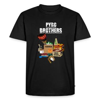Pyro Brothers - Männer Premium Bio T-Shirt - Schwarz - Vorne - Nico (187cm)