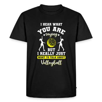 Sports Player Heartbeat - Men's Premium Organic T-Shirt - black - Front - Nico (187cm)