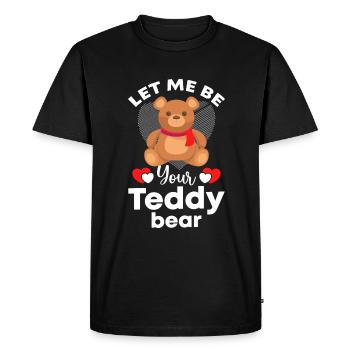 Bear Protector - Men's Premium Organic T-Shirt - black - Front - Nico (187cm)