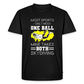 Skidiving Parasailing Jumping Aviation - Men's Premium Organic T-Shirt - black - Front - Nico (187cm)