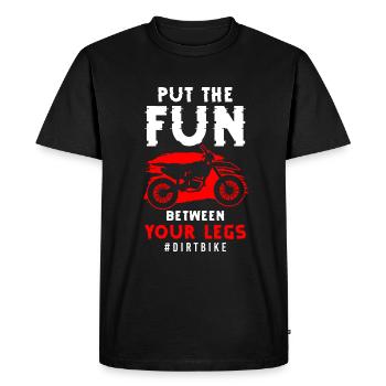Moto Biker Minibike Cyclomoteur - T-shirt Premium bio Homme - noir - Devant - Nico (187cm)