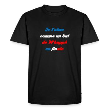 AMOUR français - T-shirt Premium bio Homme - noir - Devant - Nico (187cm)