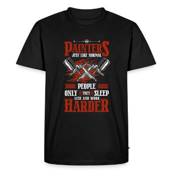 Profession de peinture papier peint coloré - T-shirt Premium bio Homme - noir - Devant - Nico (187cm)