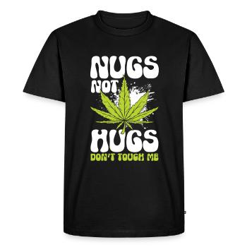 Ne touchez pas à mon problème de provocation - T-shirt Premium bio Homme - noir - Devant - Nico (187cm)
