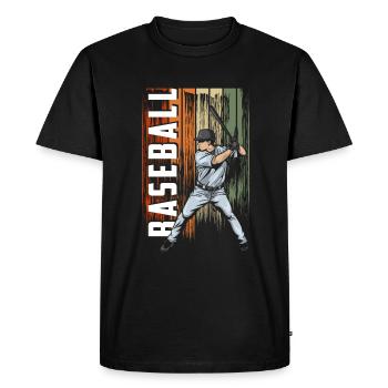 Équipe de baseball Mannschaft - T-shirt Premium bio Homme - noir - Devant - Nico (187cm)