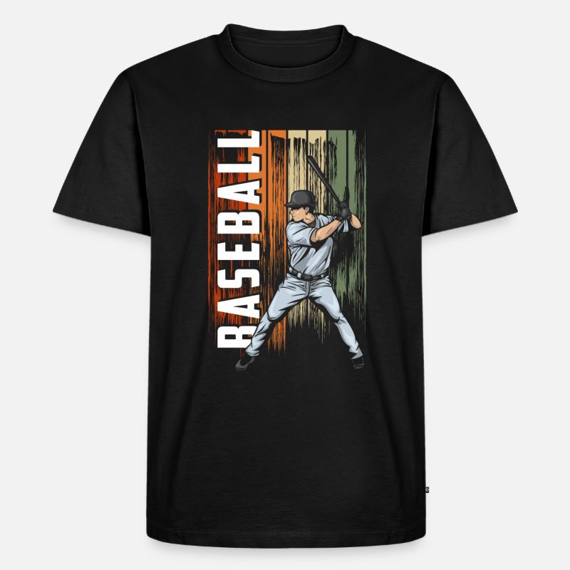 Baseball Mannschaft Team - Männer Premium Bio T-Shirt - Schwarz