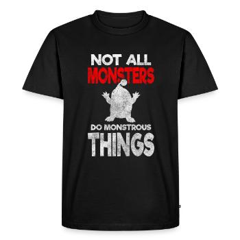 Famille de créatures d’horreur - T-shirt Premium bio Homme - noir - Devant - Nico (187cm)