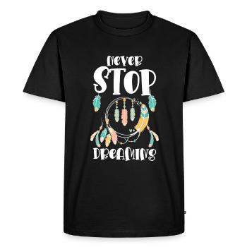 Rêve Rêveur Rêve spirituel - T-shirt Premium bio Homme - noir - Devant - Nico (187cm)