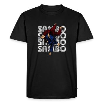 Sambo Autodéfense URSS Arts martiaux - T-shirt Premium bio Homme - noir - Devant - Nico (187cm)