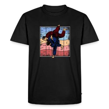Sambo Union soviétique URSS Russie Sports - T-shirt Premium bio Homme - noir - Devant - Nico (187cm)