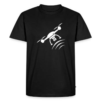 Cadeau de drone pour les pilotes et les fans de drones - T-shirt Premium bio Homme - noir - Devant - Nico (187cm)