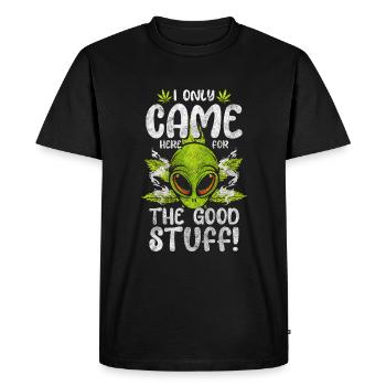 UFO Universe Stars Planet - Men's Premium Organic T-Shirt - black - Front - Nico (187cm)