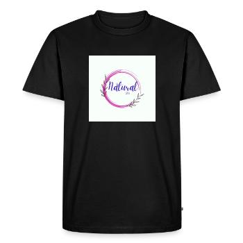 Natural Life rainbow butterfly created - Men's Premium Organic T-Shirt - black - Front - Nico (187cm)