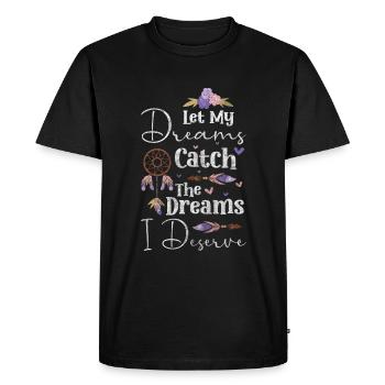Dreaming Wishes Happiness Natives - Men's Premium Organic T-Shirt - black - Front - Nico (187cm)