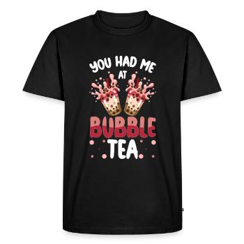Kawaii Drink Japan Thé glacé - T-shirt Premium bio Homme - noir - Devant - Nico (187cm)