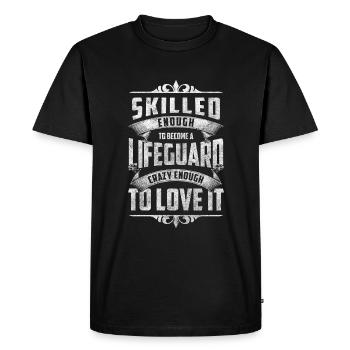 Eau de piscine surveillée - T-shirt Premium bio Homme - noir - Devant - Nico (187cm)