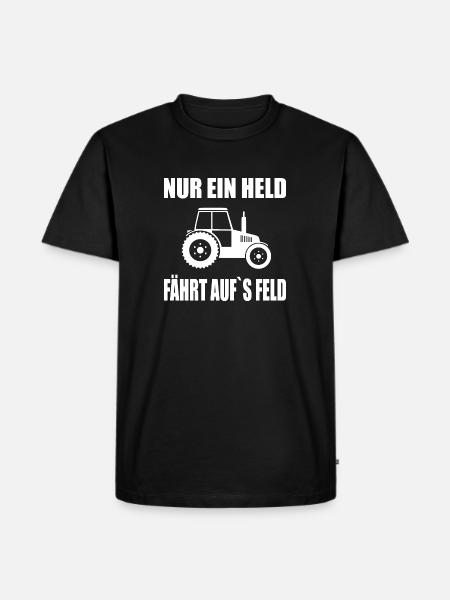 Traktor - Männer Premium Bio T-Shirt - Schwarz