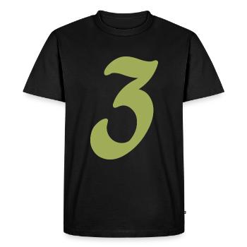 3 - T-shirt Premium bio Homme - noir - Devant - Nico (187cm)