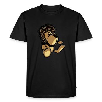 Enfant bébé animaux peluche Lion Toys - T-shirt Premium bio Homme - noir - Devant - Nico (187cm)