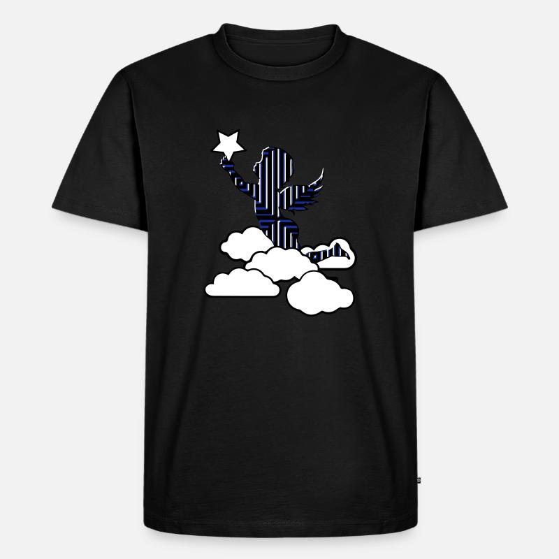 Angel gothic star - Men's Premium Organic T-Shirt - black