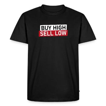 buy high sell low wallstreetbets stock exchange - Men's Premium Organic T-Shirt - black - Front - Nico (187cm)