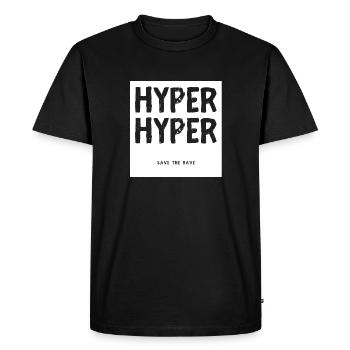 HYPER HYPER - Men's Premium Organic T-Shirt - black - Front - Nico (187cm)