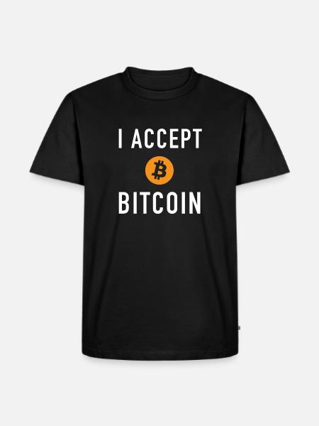 Accept BTC - Männer Premium Bio T-Shirt - Schwarz
