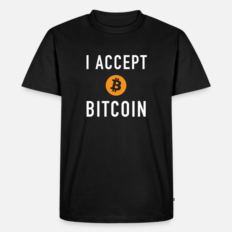 Accept BTC - Männer Premium Bio T-Shirt - Schwarz