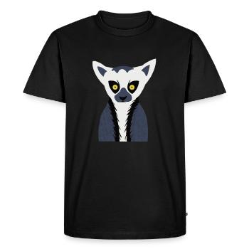 Lemur Affchen - T-shirt Premium bio Homme - noir - Devant - Nico (187cm)