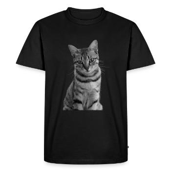 Chat blanc-noir Chat noir et blanc - T-shirt Premium bio Homme - noir - Devant - Nico (187cm)