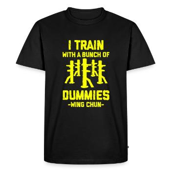 Wing Chun Humor for Martial Artists - Men's Premium Organic T-Shirt - black - Front - Nico (187cm)