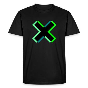 Passez au niveau supérieur - T-shirt Premium bio Homme - noir - Devant - Nico (187cm)