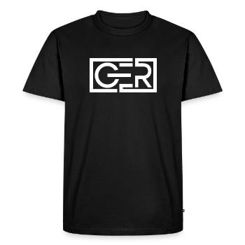 Germany CEFR - Men's Premium Organic T-Shirt - black - Front - Nico (187cm)