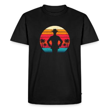 Danseuse Vintage rétro - cadeau pour amateur de danse - T-shirt Premium bio Homme - noir - Devant - Nico (187cm)