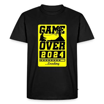 Wedding Loading 2024 Game Over - T-shirt Premium bio Homme - noir - Devant - Nico (187cm)