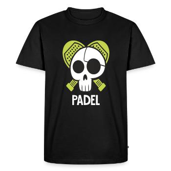 Padel Player Padel Tennis Padel Coach Skull - Men's Premium Organic T-Shirt - black - Front - Nico (187cm)