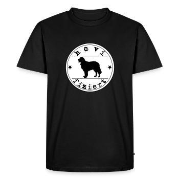 Chien Hovawart hovifié disant chien infecté - T-shirt Premium bio Homme - noir - Devant - Nico (187cm)