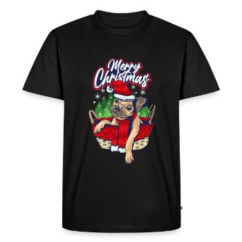 Cadeaux de Noël Noël - T-shirt Premium bio Homme - noir - Devant - Nico (187cm)