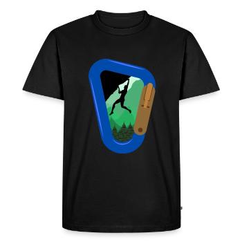 Trad Climbing Rock Climbing - Men's Premium Organic T-Shirt - black - Front - Nico (187cm)