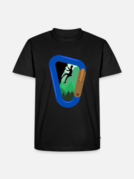 Mountain Climbing Rock Climbing - Men's Premium Organic T-Shirt - black