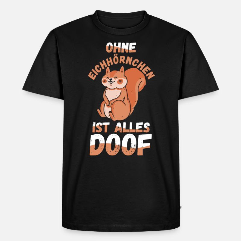 Eichhörnchen - Männer Premium Bio T-Shirt - Schwarz